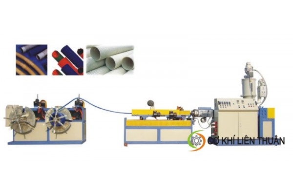 Máy sản xuất ống nhựa PVC, PE gợn sóng thành ống đơn